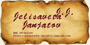 Jelisaveta Janjatov vizit kartica